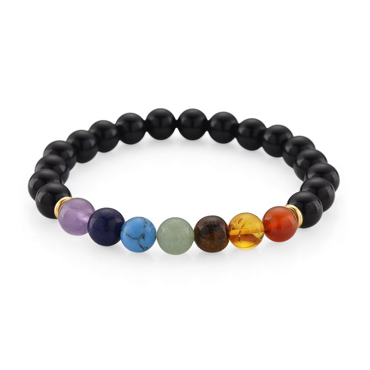Chakra Lava Stone Bracelet