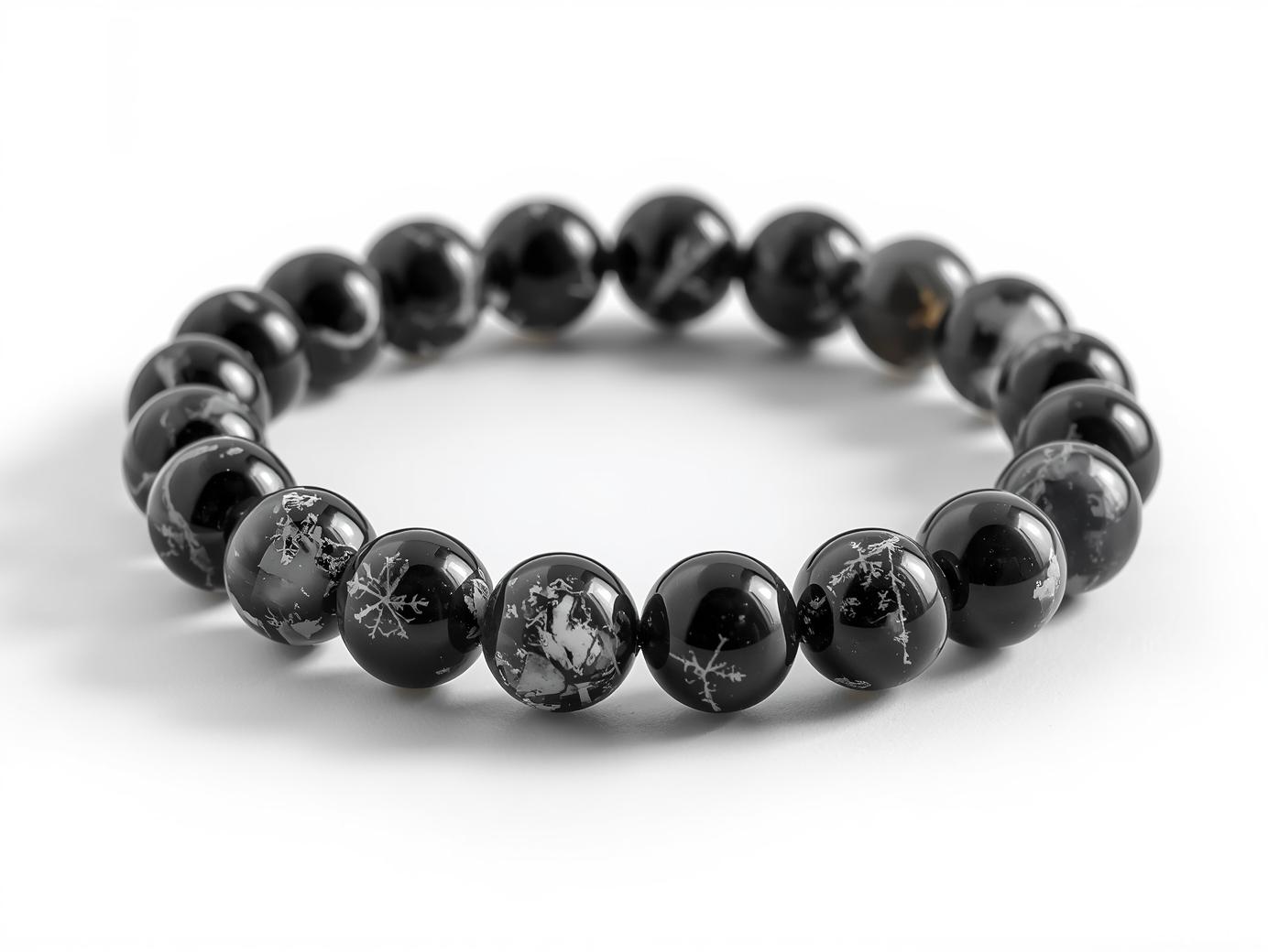 Snowflake Obsidian Bracelet