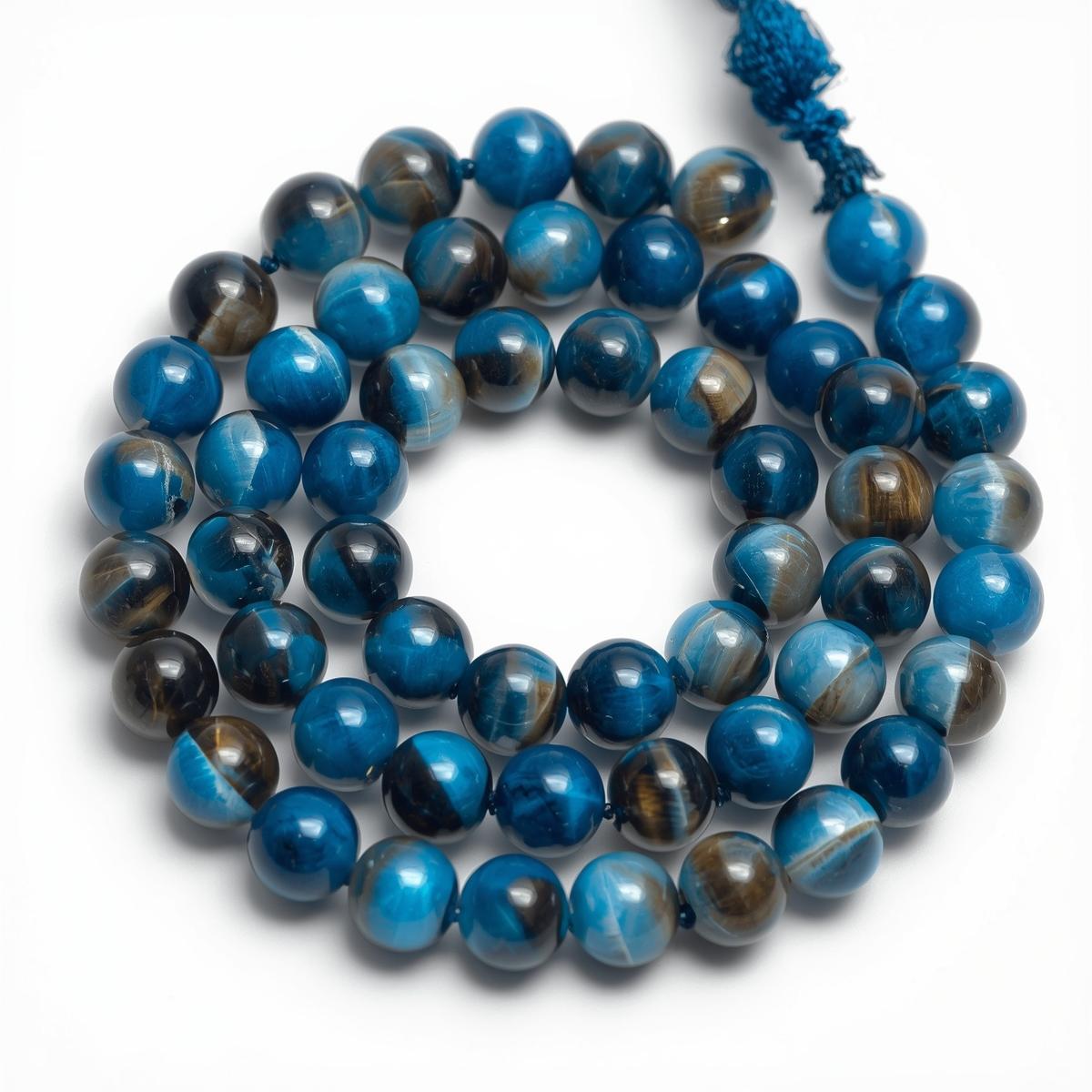 Tiger Eye Mala (Blue)