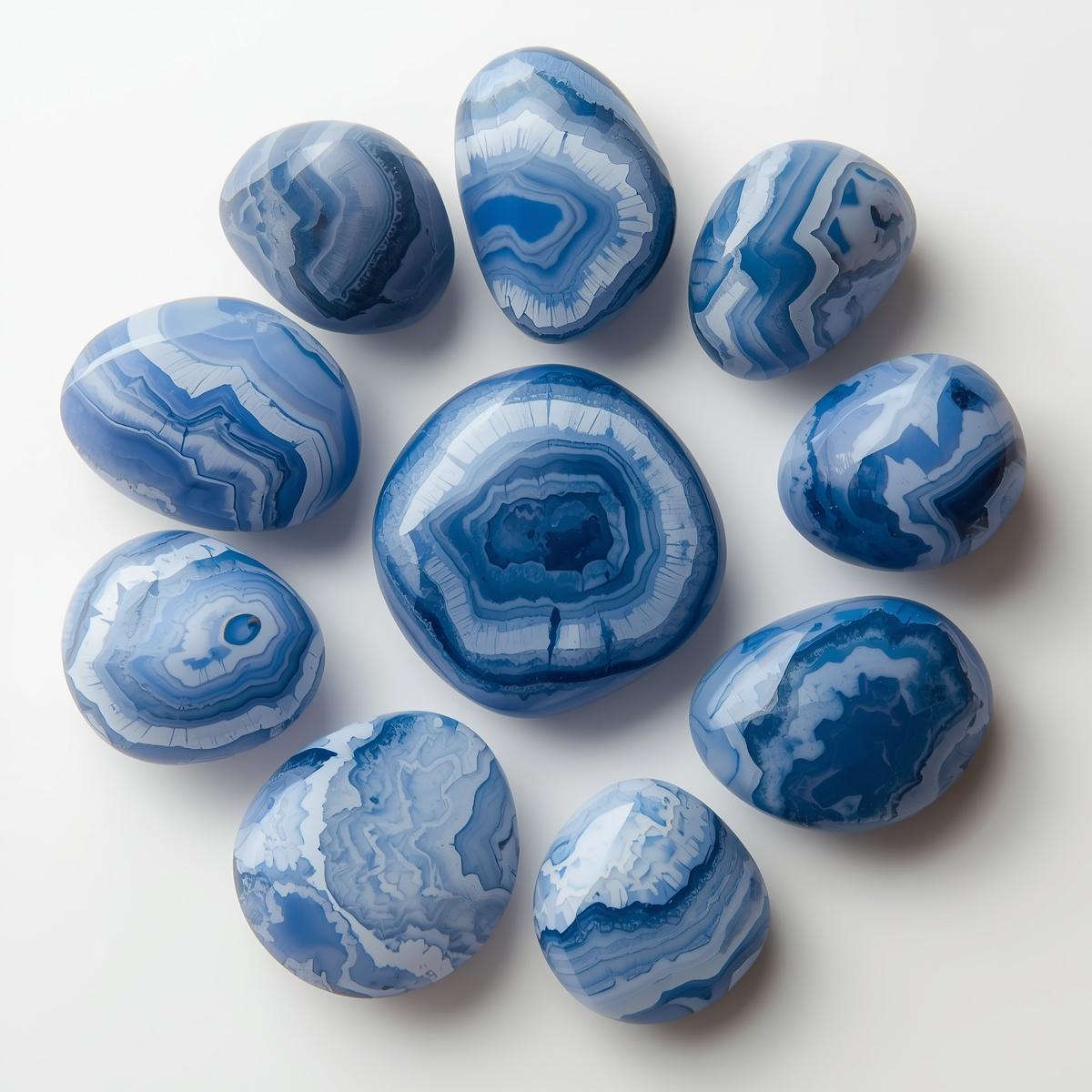 Blue Lace Agate Tumble Stones